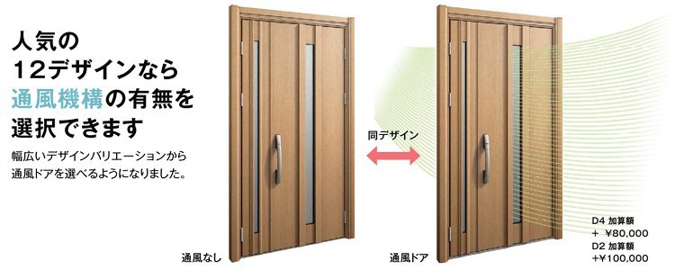YKKAP通風ドアデザイン画像